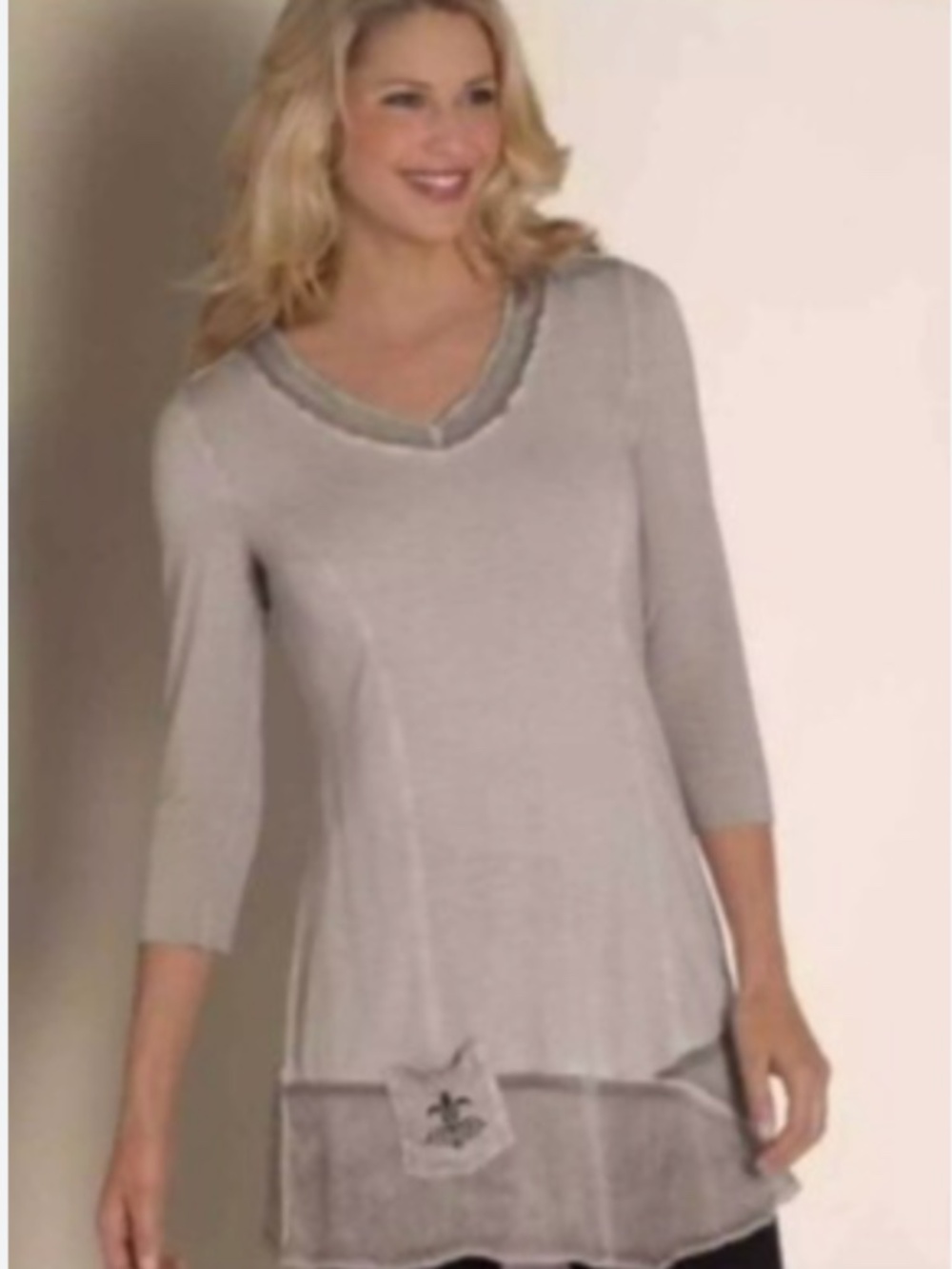 Soft Surroundings Tunic in Dove gray/Taupe